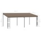 vidaXL Κιόσκι Επιτοίχιο Taupe 6 x 3 μ. Υφασμάτινο