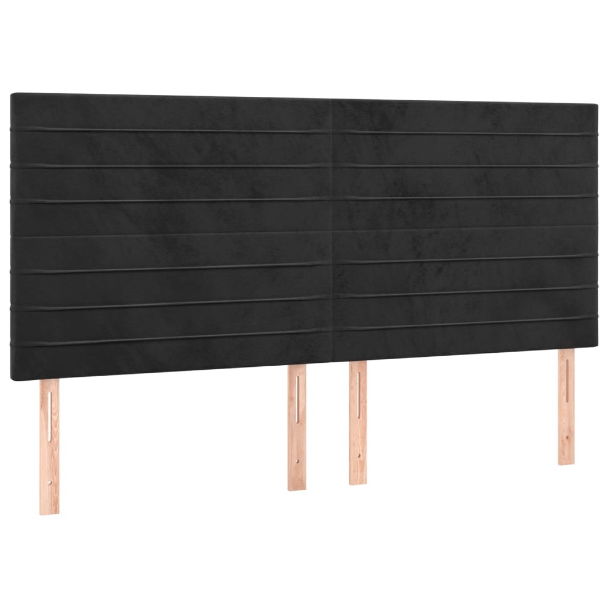 vidaXL Κεφαλάρι Κρεβατιού LED Μαύρο 180x5x118/128 εκ. Βελούδινο