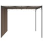 vidaXL Κιόσκι Κήπου Taupe 3 x 3 x 2,25 μ. με Πλαϊνή Κουρτίνα