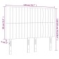vidaXL Κεφαλάρι Κρεβατιού LED Ανοιχτό Γκρι 144x5x118/128 εκ.