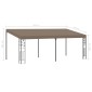 vidaXL Κιόσκι Επιτοίχιο Taupe 6 x 3 x 2,5 μ.