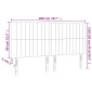 vidaXL Κεφαλάρι Κρεβατιού LED Ανοιχτό Γκρι 200x5x118/128εκ. Υφασμάτινο
