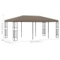vidaXL Κιόσκι Taupe 6 x 3 μ. Ύφασμάτινο