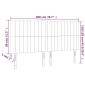 vidaXL Κεφαλάρι Κρεβατιού LED Σκούρο Πράσινο 200x5x118/128 εκ.