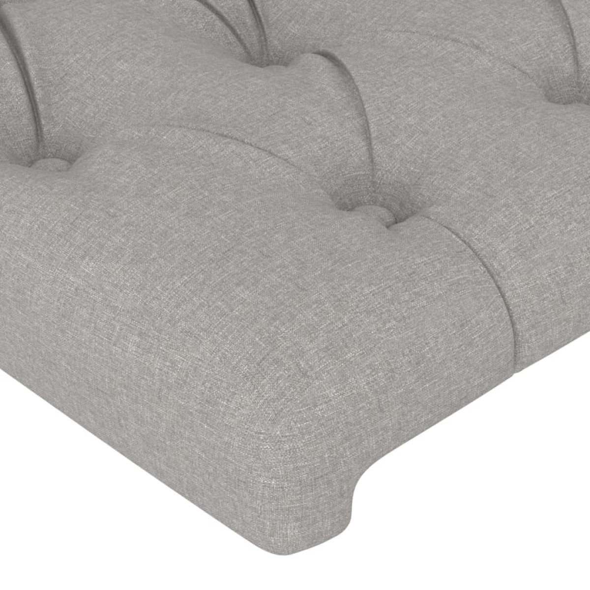 vidaXL Κεφαλάρι Κρεβατιού LED Ανοιχτό Γκρι 160x7x118/128εκ. Υφασμάτινο