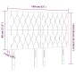 vidaXL Κεφαλάρι Κρεβατιού LED Taupe 160x7x118/128 εκ. Υφασμάτινο
