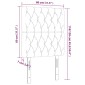 vidaXL Κεφαλάρι Κρεβατιού LED Ροζ 80x7x118/128 εκ. Βελούδινο