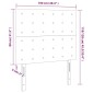vidaXL Κεφαλάρι Κρεβατιού LED Ανοιχτό Γκρι 100x5x118/128εκ. Υφασμάτινο