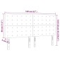 vidaXL Κεφαλάρι Κρεβατιού LED Taupe 160x5x118/128 εκ. Υφασμάτινο