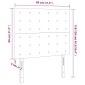 vidaXL Κεφαλάρι Κρεβατιού LED Μαύρο 80x5x118/128 εκ. Βελούδινο