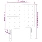 vidaXL Κεφαλάρι Κρεβατιού LED Ροζ 80x5x118/128 εκ. Βελούδινο