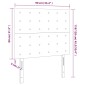 vidaXL Κεφαλάρι Κρεβατιού LED Ανοιχτό Γκρι 90x5x118/128 εκ. Βελούδινο