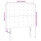 vidaXL Κεφαλάρι Κρεβατιού LED Ανοιχτό Γκρι 100x5x118/128 εκ. Βελούδινο