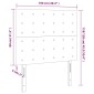 vidaXL Κεφαλάρι Κρεβατιού LED Μαύρο 100x5x118/128 εκ. Βελούδινο
