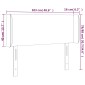 vidaXL Κεφαλάρι Κρεβατιού LED Μπλε 103x16x78/88 εκ. Υφασμάτινο