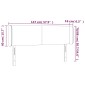 vidaXL Κεφαλάρι Κρεβατιού LED Σκούρο Γκρι 147x16x78/88 εκ. Υφασμάτινο