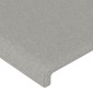 vidaXL Κεφαλάρι Κρεβατιού LED Ανοιχτό Γκρι 183x16x78/88 εκ. Υφασμάτινο