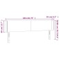 vidaXL Κεφαλάρι Κρεβατιού LED Μπλε 183x16x78/88 εκ. Υφασμάτινο