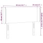 vidaXL Κεφαλάρι Κρεβατιού LED Ροζ 83x16x78/88 εκ. Βελούδινο