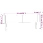 vidaXL Κεφαλάρι Κρεβατιού LED Ανοιχτό Γκρι 203x16x78/88 εκ. Βελούδινο