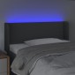 vidaXL Κεφαλάρι Κρεβατιού LED Σκούρο Γκρι 83x16x78/88 εκ. Υφασμάτινο