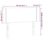vidaXL Κεφαλάρι Κρεβατιού LED Σκούρο Γκρι 83x16x78/88 εκ. Υφασμάτινο