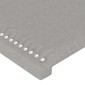 vidaXL Κεφαλάρι Κρεβατιού LED Ανοιχτό Γκρι 93x16x78/88 εκ. Υφασμάτινο