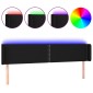 vidaXL Κεφαλάρι Κρεβατιού LED Μαύρο 183x16x78/88 εκ. Υφασμάτινο