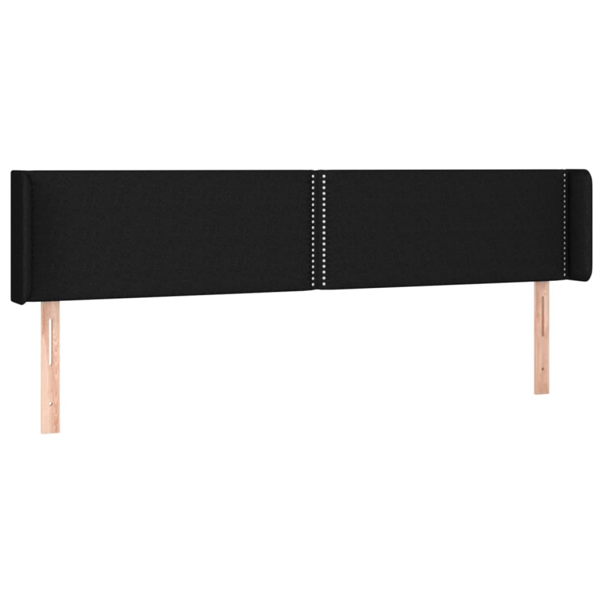 vidaXL Κεφαλάρι Κρεβατιού LED Μαύρο 183x16x78/88 εκ. Υφασμάτινο