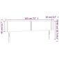 vidaXL Κεφαλάρι Κρεβατιού LED Μαύρο 183x16x78/88 εκ. Υφασμάτινο