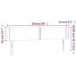vidaXL Κεφαλάρι Κρεβατιού LED Σκούρο Γκρι 203x16x78/88 εκ. Υφασμάτινο
