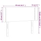 vidaXL Κεφαλάρι Κρεβατιού LED Σκούρο Πράσινο 83x16x78/88 εκ. Βελούδινο