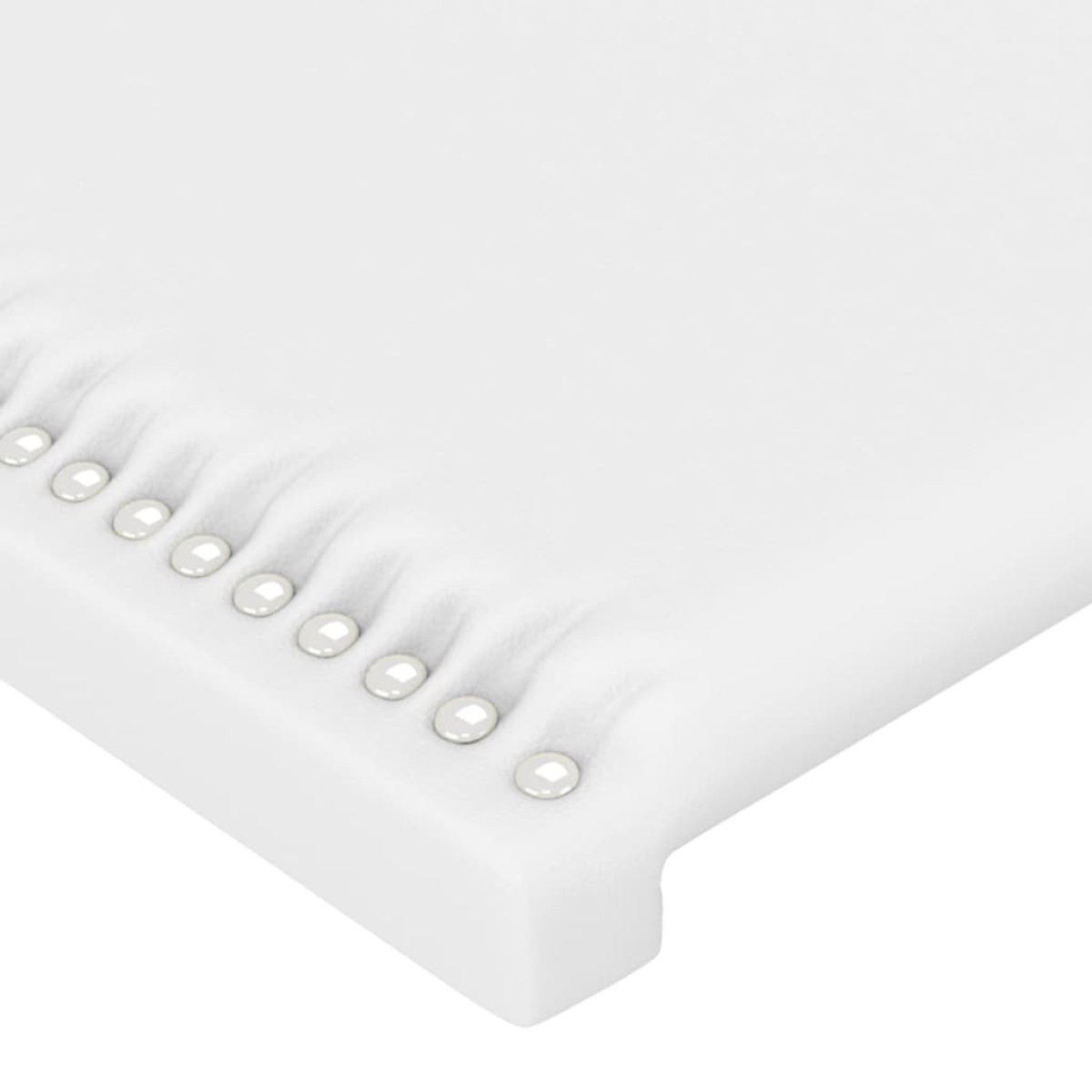 vidaXL Κεφαλάρι Κρεβατιού LED Λευκό 203x16x78/88 εκ. Συνθετ. Δέρμα