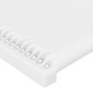 vidaXL Κεφαλάρι Κρεβατιού LED Λευκό 203x16x78/88 εκ. Συνθετ. Δέρμα