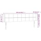 vidaXL Κεφαλάρι Κρεβατιού LED Μαύρο 163x16x78/88 εκ. Υφασμάτινο