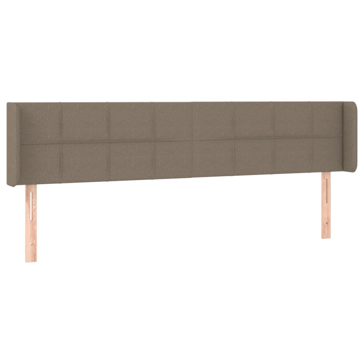 vidaXL Κεφαλάρι Κρεβατιού LED Taupe 163x16x78/88 εκ. Υφασμάτινο
