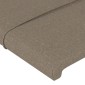 vidaXL Κεφαλάρι Κρεβατιού LED Taupe 163x16x78/88 εκ. Υφασμάτινο