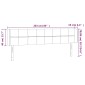 vidaXL Κεφαλάρι Κρεβατιού LED Σκούρο Γκρι 203x16x78/88 εκ. Υφασμάτινο