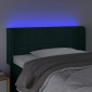 vidaXL Κεφαλάρι Κρεβατιού LED Σκούρο Πράσινο 83x16x78/88 εκ. Βελούδινο