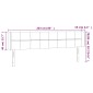 vidaXL Κεφαλάρι Κρεβατιού LED Μαύρο 203x16x78/88 εκ. Βελούδινο