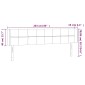 vidaXL Κεφαλάρι Κρεβατιού LED Σκούρο Μπλε 203x16x78/88 εκ. Βελούδινο