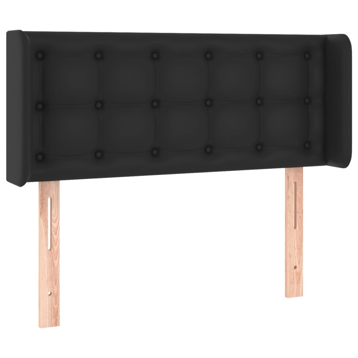 vidaXL Κεφαλάρι Κρεβατιού LED Μαύρο 83x16x78/88 εκ. Συνθετ. Δέρμα