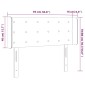 vidaXL Κεφαλάρι Κρεβατιού LED Κρεμ 93x16x78/88 εκ. από Συνθετικό Δέρμα