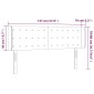 vidaXL Κεφαλάρι Κρεβατιού LED Κρεμ 147x16x78/88εκ. από Συνθετικό Δέρμα