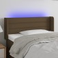 vidaXL Κεφαλάρι Κρεβατιού LED Σκούρο Καφέ 83x16x78/88 εκ. Υφασμάτινο