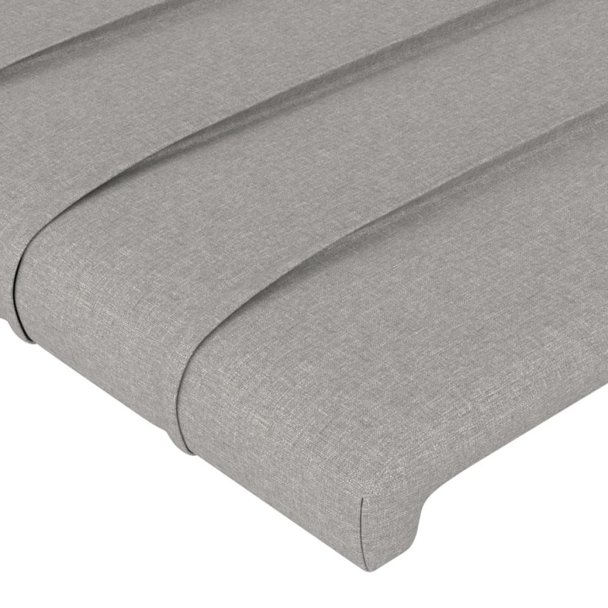 vidaXL Κεφαλάρι Κρεβατιού LED Ανοιχτό Γκρι 93x16x78/88 εκ. Υφασμάτινο