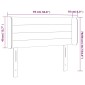 vidaXL Κεφαλάρι Κρεβατιού LED Ανοιχτό Γκρι 93x16x78/88 εκ. Υφασμάτινο