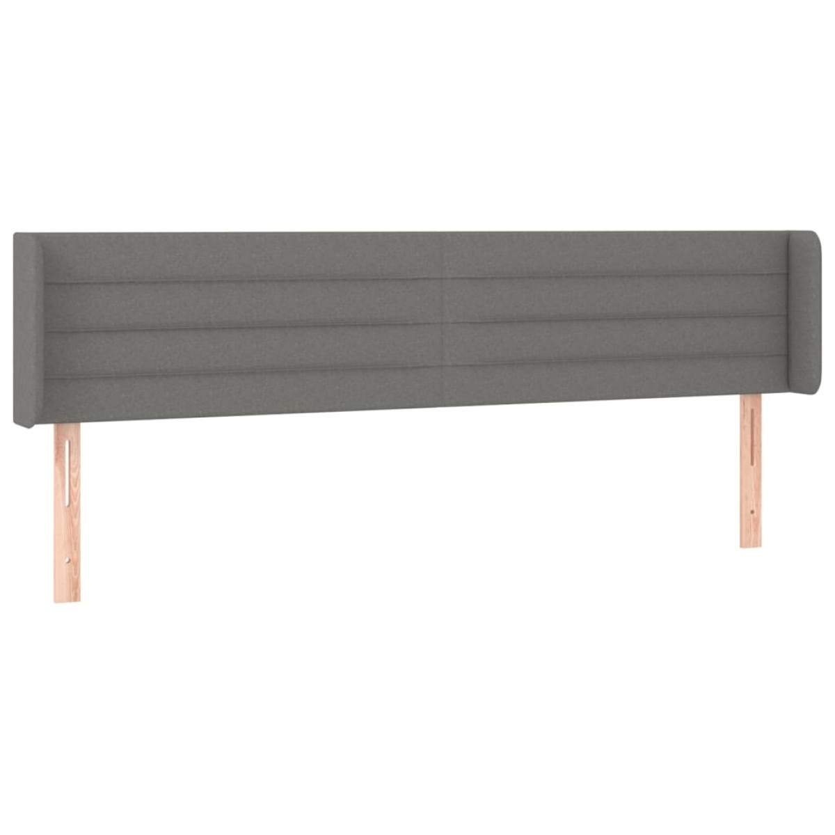 vidaXL Κεφαλάρι Κρεβατιού LED Σκούρο Γκρι 183x16x78/88 εκ. Υφασμάτινο