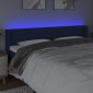 vidaXL Κεφαλάρι Κρεβατιού LED Μπλε 183x16x78/88 εκ. Υφασμάτινο