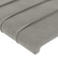 vidaXL Κεφαλάρι Κρεβατιού LED Ανοιχτό Γκρι 163x16x78/88 εκ. Βελούδινο